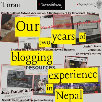 Poster of My memories Titled:- Our two years of blogging experience in Nepal